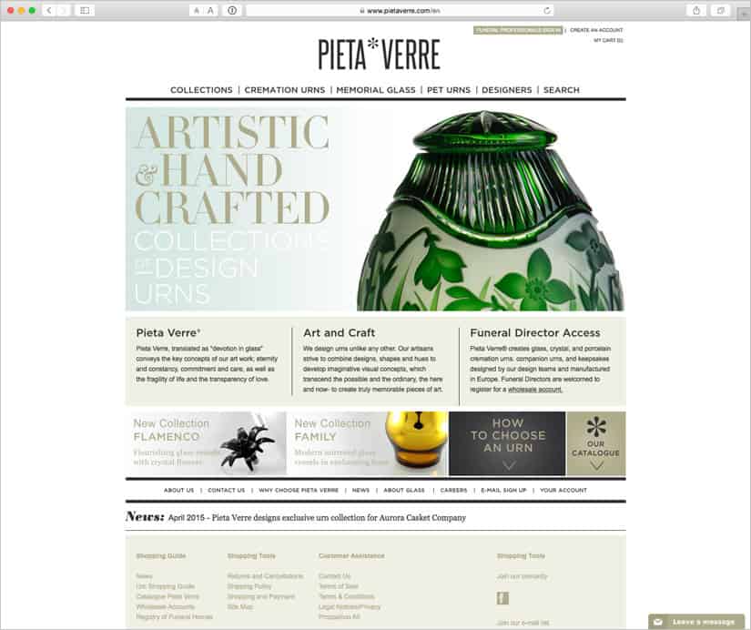 E-shop Pieta Verre E-shop Pieta Verre