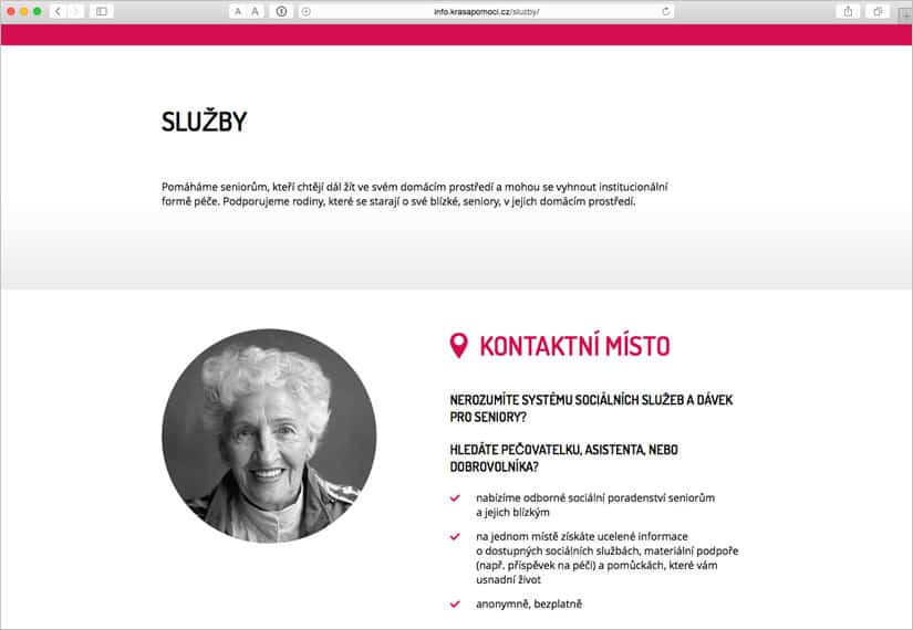 Krása pomoci - služby